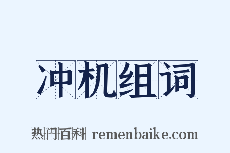 冲机组词是什么意思的图片